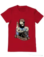 Tricou ADLER barbat Adventure of the Sea Rosu
