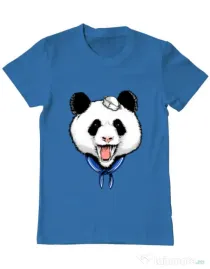Tricou ADLER barbat Panda Sailor Albastru azuriu