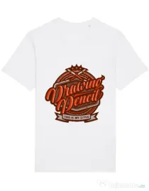 Tricou STANLEY STELLA barbat Drawing Pencil Alb