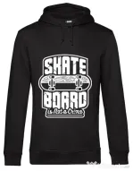 Hoodie barbat cu gluga Skate Board Negru