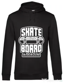 Hoodie barbat cu gluga Skate Board Negru