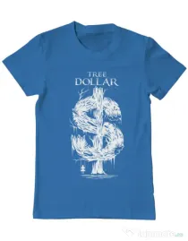 Tricou ADLER barbat Tree Dollar Albastru azuriu
