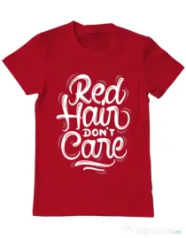 Tricou ADLER barbat Red Hair Dont Care Rosu