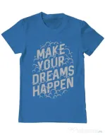 Tricou ADLER barbat Make your dreams happen Albastru azuriu