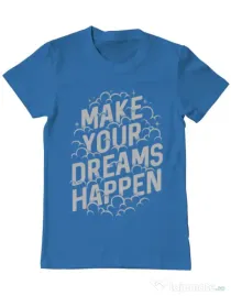 Tricou ADLER barbat Make your dreams happen Albastru azuriu