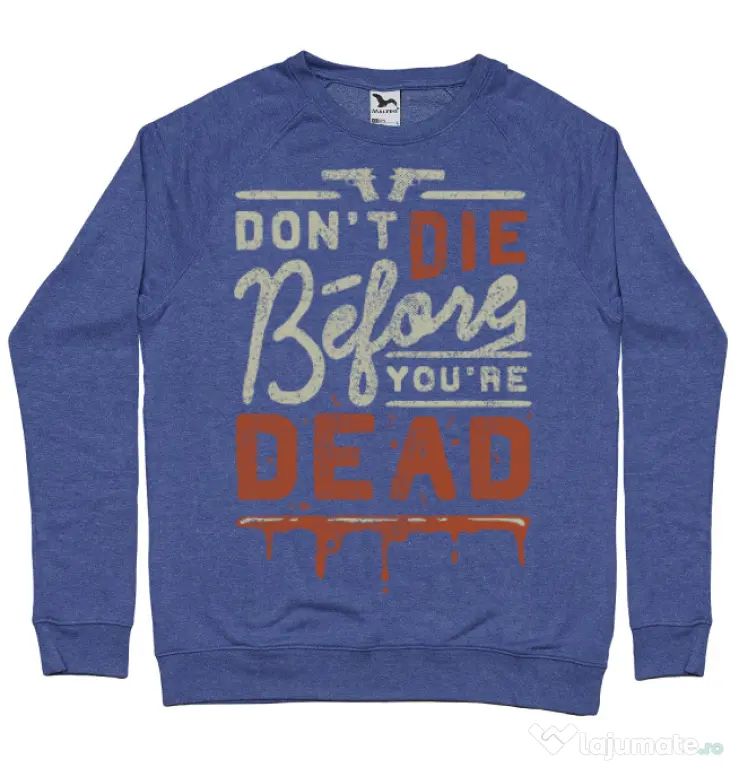 Bluza ADLER barbat Dont die Albastru melanj