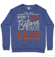 Bluza ADLER barbat Dont die Albastru melanj