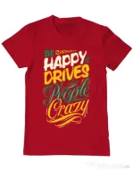 Tricou ADLER barbat Be happy Rosu