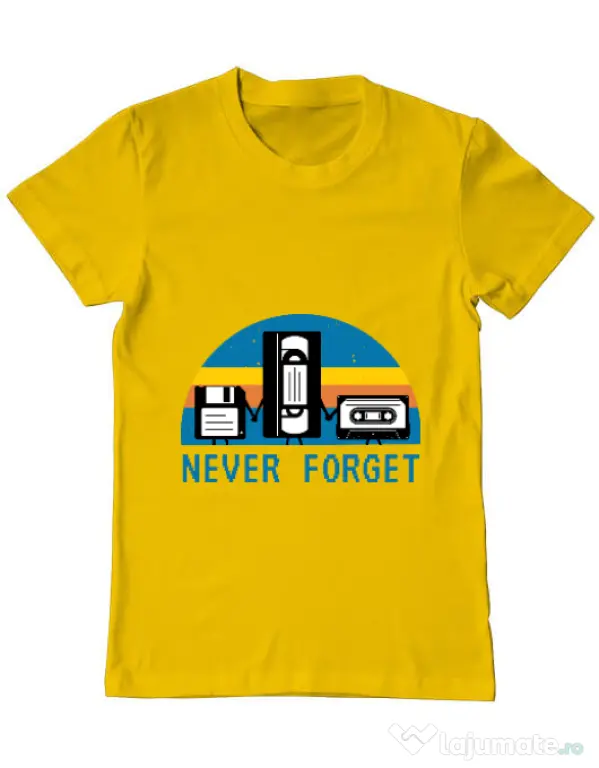 Tricou ADLER barbat Never forget Galben