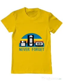 Tricou ADLER barbat Never forget Galben