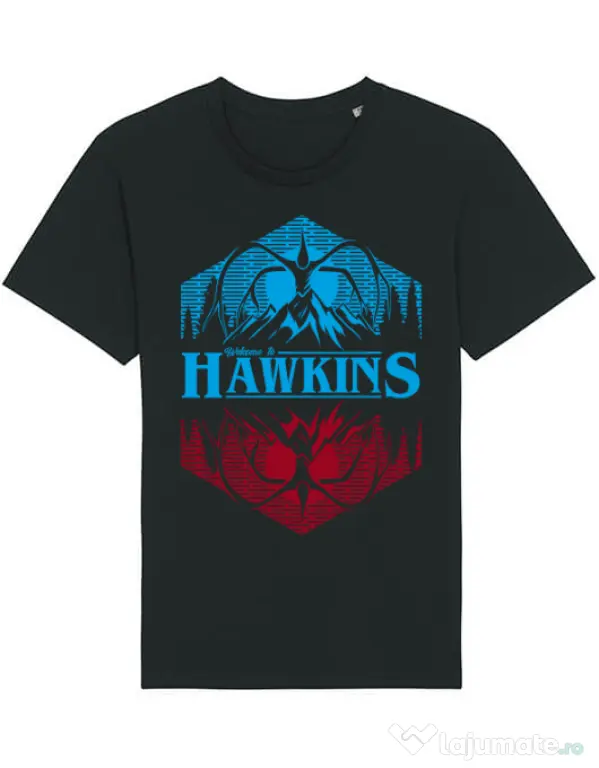 Tricou STANLEY STELLA barbat Welcome to Hawkins Negru