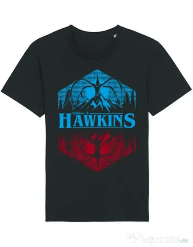 Tricou STANLEY STELLA barbat Welcome to Hawkins Negru