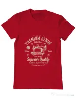 Tricou ADLER barbat Premium Denim Rosu