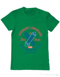 Tricou ADLER barbat Legendary Longboard Verde mediu