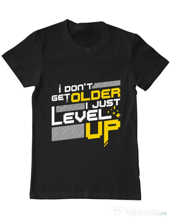 Tricou ADLER barbat I dont get older Negru