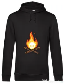 Hoodie barbat cu gluga Skullfire Negru