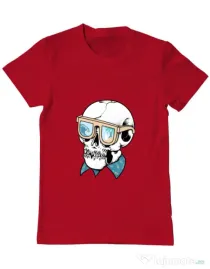 Tricou ADLER barbat Skull Holiday Rosu