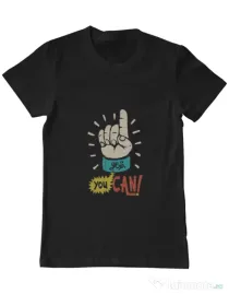 Tricou ADLER barbat Yes You Can Negru