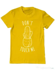 Tricou ADLER barbat Do not touch me Galben