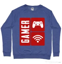Bluza ADLER barbat Gamer Albastru melanj