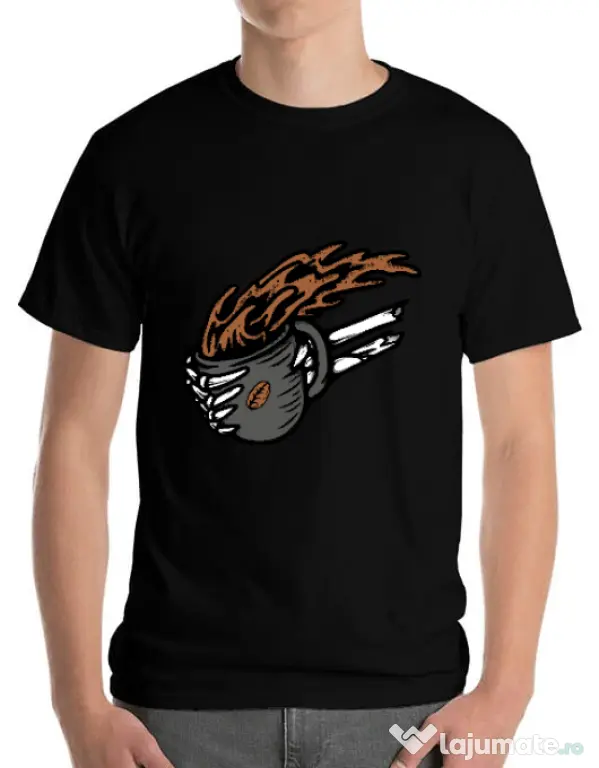 Tricou ADLER barbat Coffee First Negru