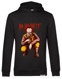 Hoodie barbat cu gluga I'm Lovin IT Negru