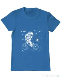 Tricou ADLER barbat Astronaut Bmx Albastru azuriu