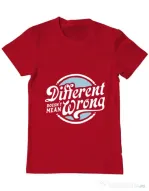 Tricou ADLER barbat Different Doesnt Mean Wrong Rosu