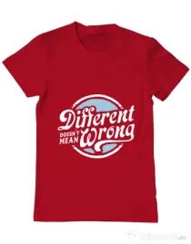 Tricou ADLER barbat Different Doesnt Mean Wrong Rosu