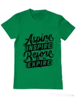 Tricou ADLER barbat Aspire To Inspire Before We Expire Verde mediu