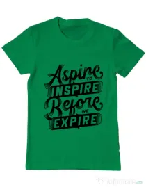 Tricou ADLER barbat Aspire To Inspire Before We Expire Verde mediu