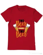 Tricou ADLER barbat Two beer Rosu