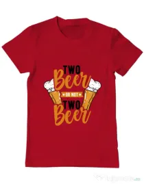 Tricou ADLER barbat Two beer Rosu