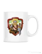 Cana personalizata The Barbarian Alb