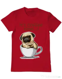 Tricou ADLER barbat Its Coffee Time Rosu