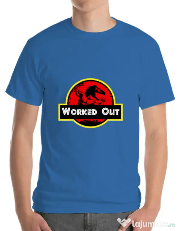Tricou ADLER barbat Worked Out Albastru azuriu