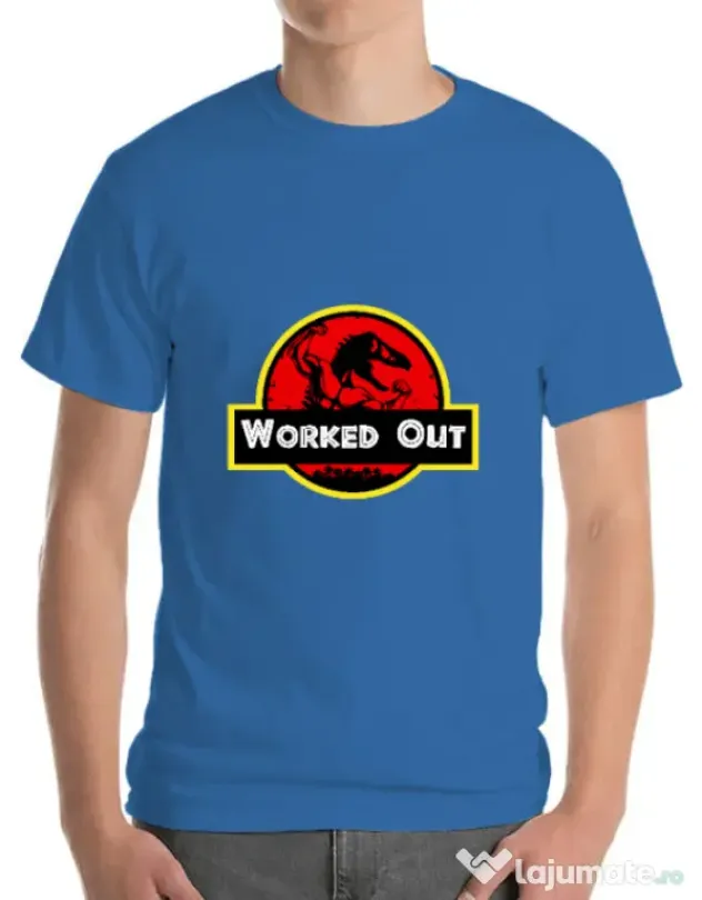 Tricou ADLER barbat Worked Out Albastru azuriu
