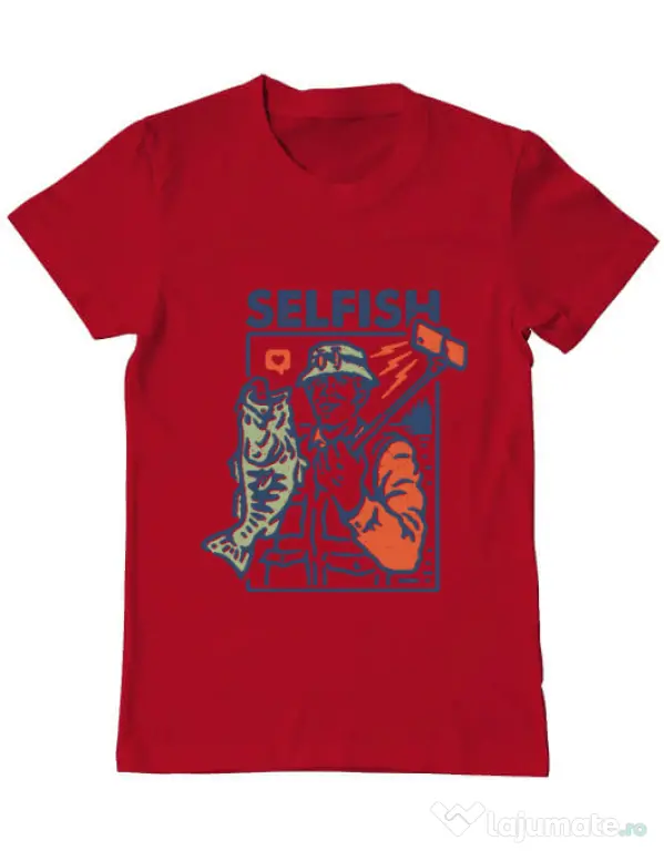 Tricou ADLER barbat SELFISH Rosu