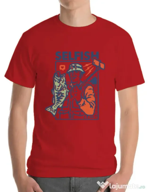 Tricou ADLER barbat SELFISH Rosu