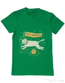 Tricou ADLER barbat Stay Furrious Verde mediu