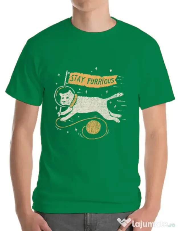 Tricou ADLER barbat Stay Furrious Verde mediu