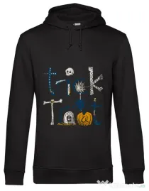 Hoodie barbat cu gluga Trick or Treat Negru