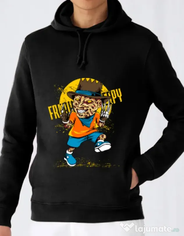 Hoodie barbat cu gluga The nightmare Negru