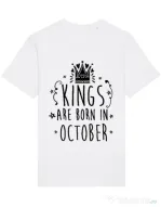 Tricou STANLEY STELLA barbat Kings are born in October Alb