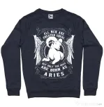 Bluza ADLER barbat The best men are born as Aries Denim inchis