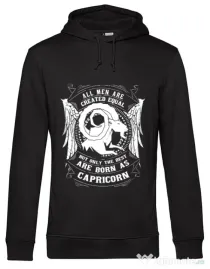 Hoodie barbat cu gluga The best men are born as Capricorn Negru