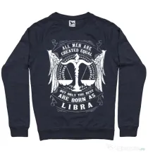 Bluza ADLER barbat The best men are born as Libra Denim inchis