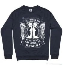 Bluza ADLER barbat The best women are born as Gemini Denim inchis
