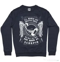 Bluza ADLER barbat The best women are born as Scorpio Denim inchis