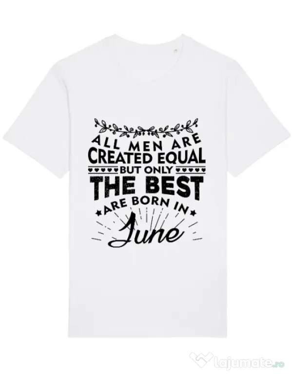 Tricou STANLEY STELLA barbat The best men are born in June Alb